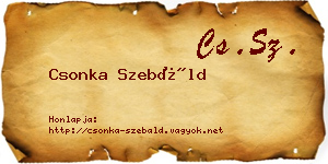 Csonka Szebáld névjegykártya